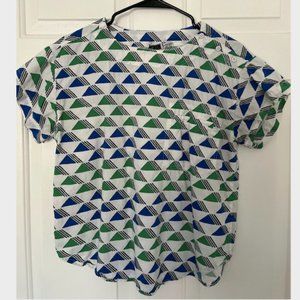 Vintage Cropped Geometric 80's Top